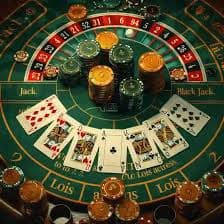 Ruang permainan slot online modern dengan jackpot progresif